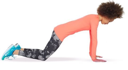 kneeling plank yoga pose for beginners