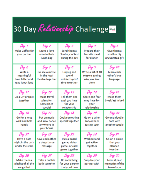 30 Day Relationship Challenge: Grow Your Love To New Heights - www ...