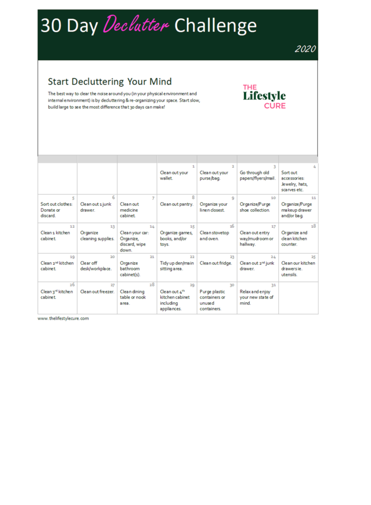 30 day declutter challenge